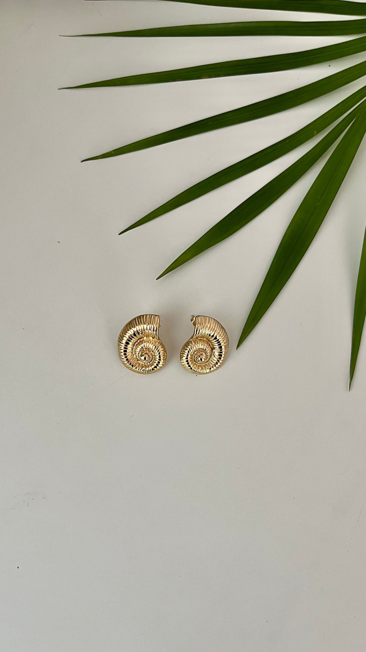 Gold Snail Shell Earrings