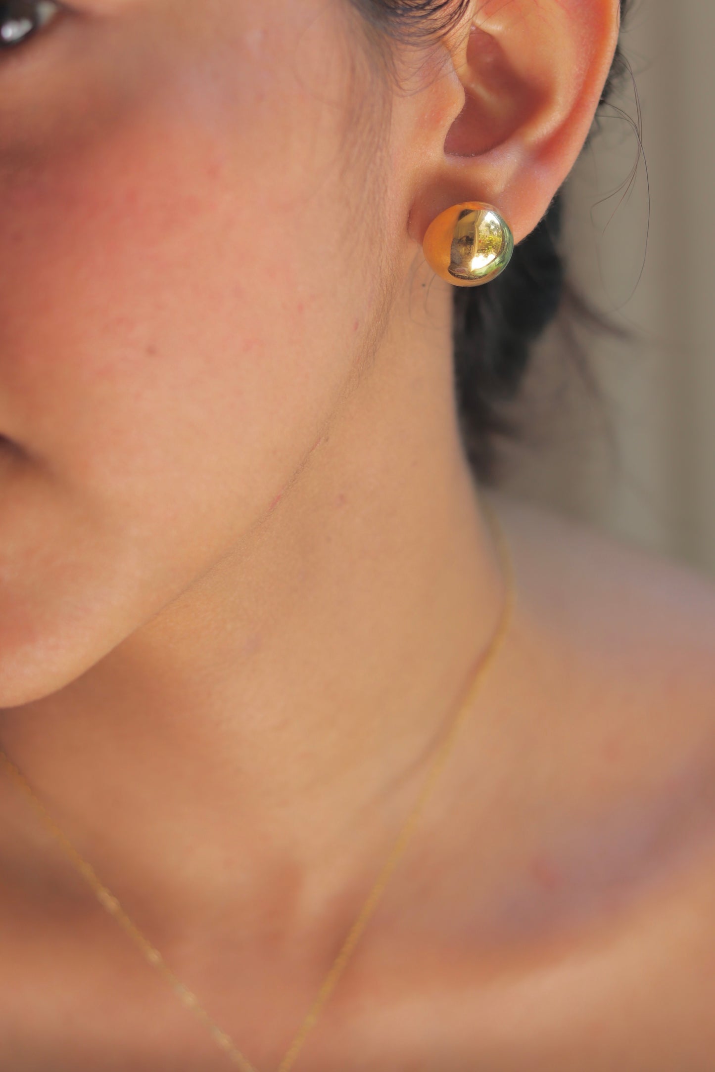 Gold Dome Earrings