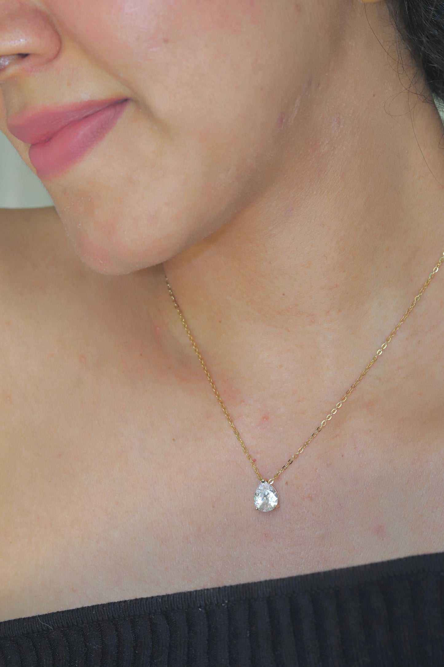 Pear Diamond Necklace