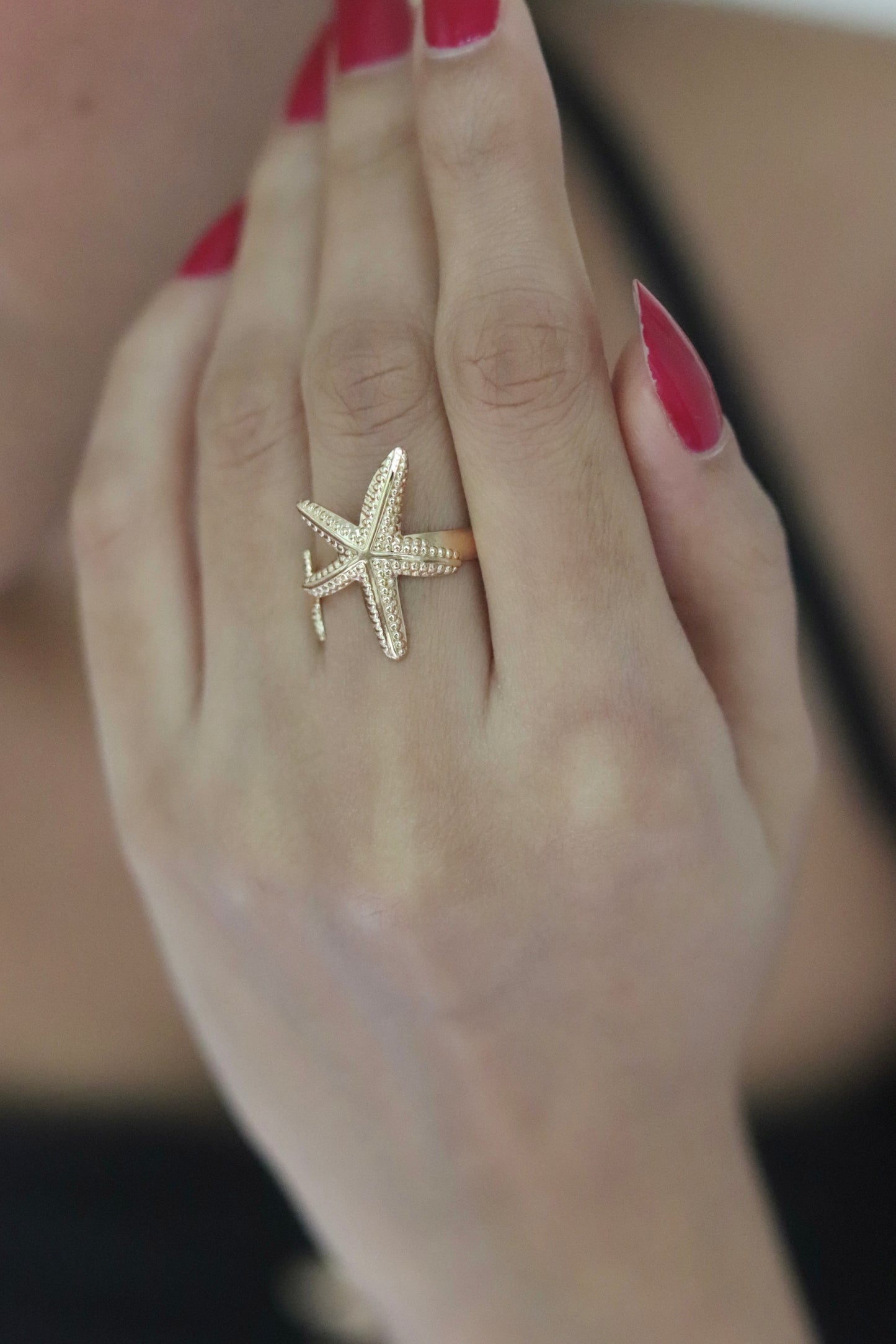 Gold Starfish Ring