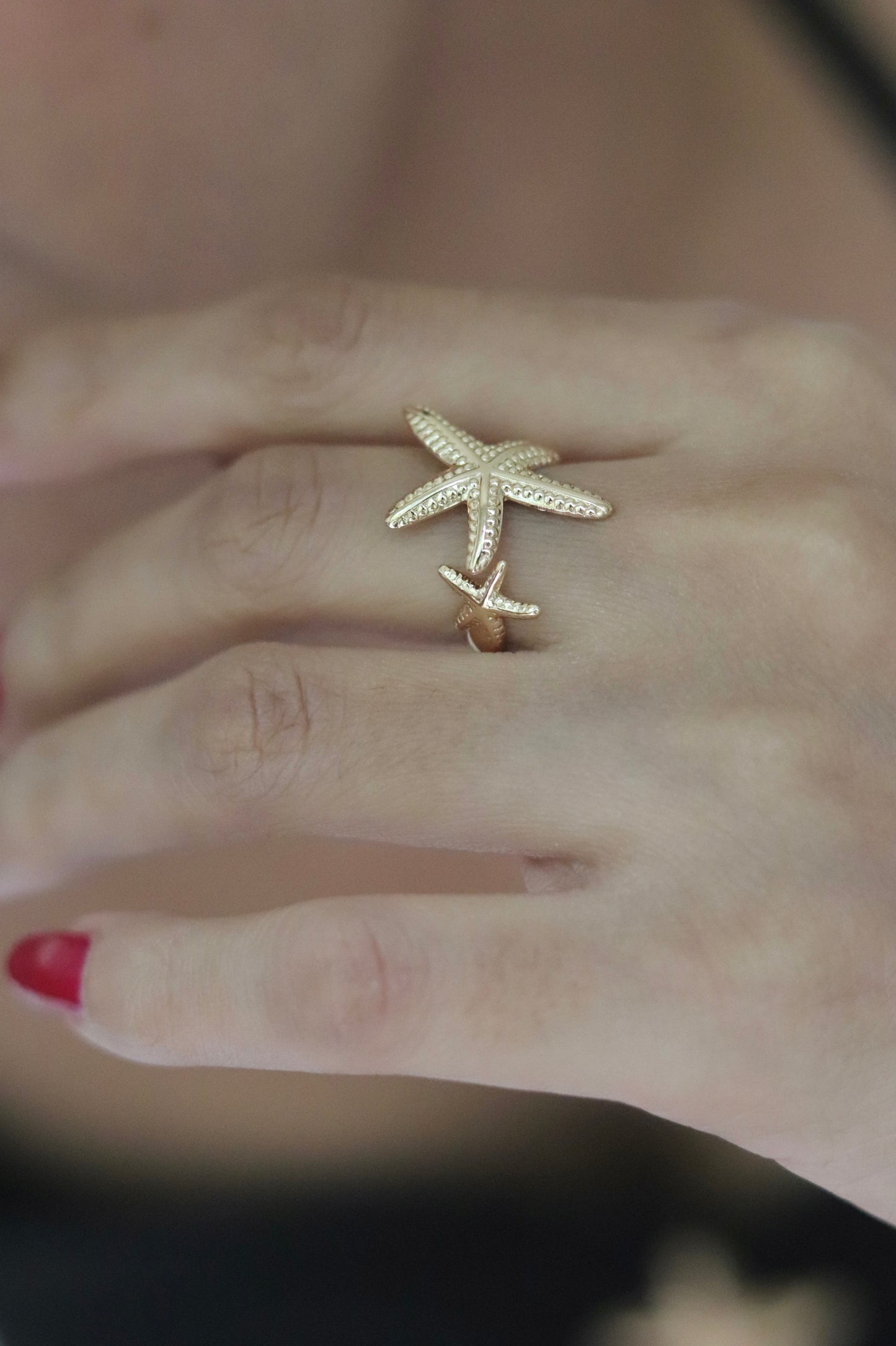 Gold Starfish Ring