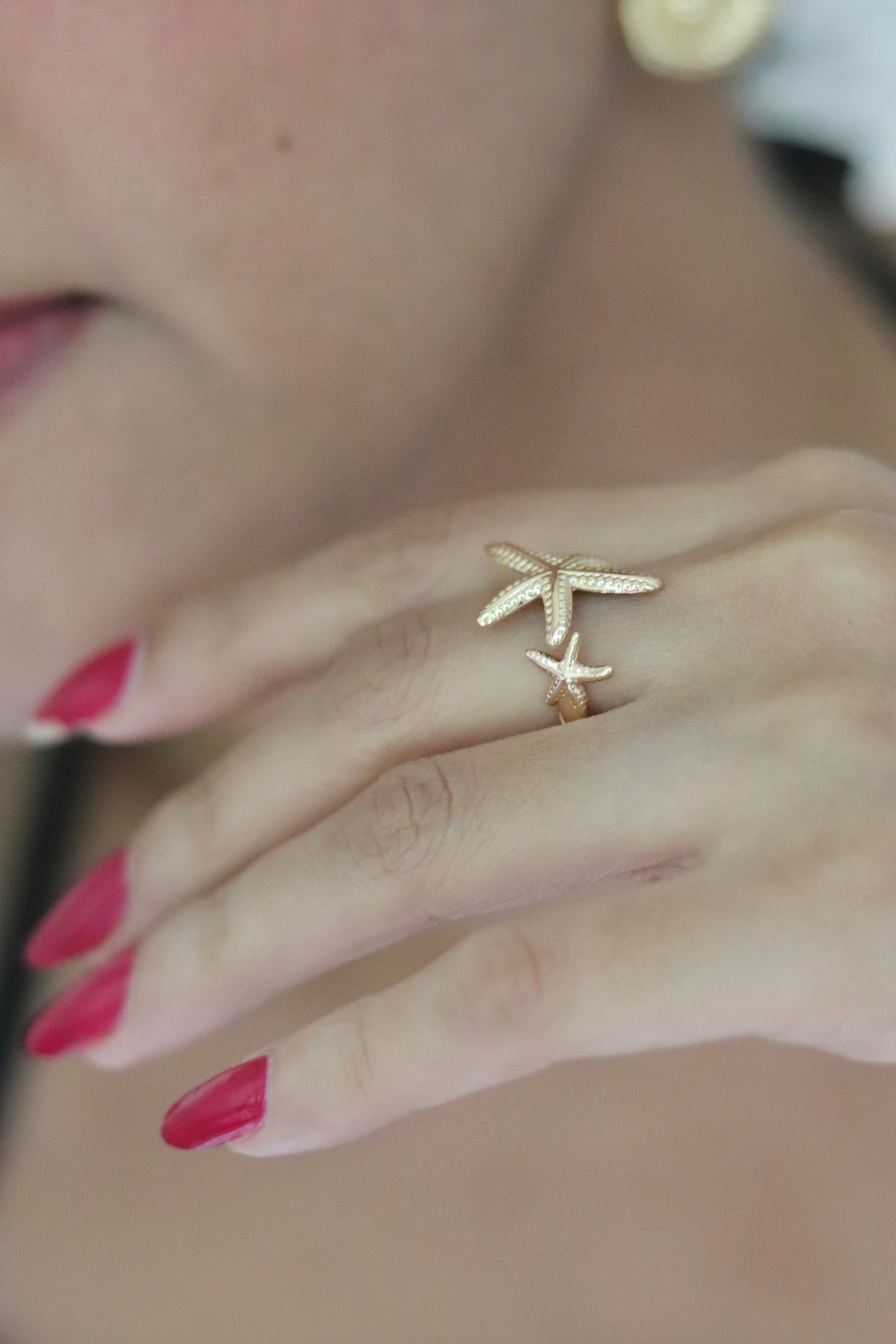 Gold Starfish Ring