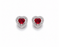 Valerie Red Heart Earrings