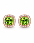 Fern Green Halo Stud Earrings