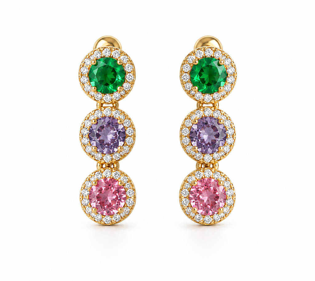 Luxelle Multicolour Drop Earrings
