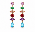 Elira Multicolour Stone Dangle Earrings