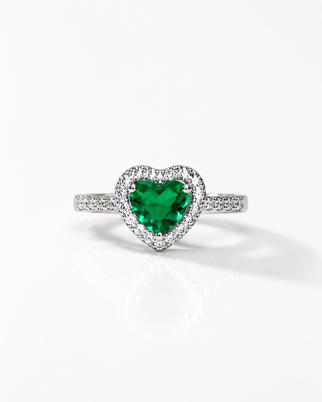 Ivy Green Heart Adjustable Ring