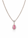 Petaline Pink Drop Princess Necklace
