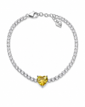 Aurine Yellow Heart Tennis Bracelet