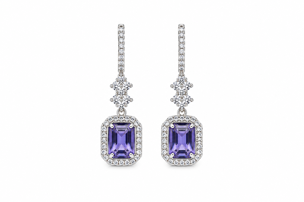 Liora Purple Drop Earrings