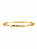 Gold Multiple Stone Studded Bangle Bracelet