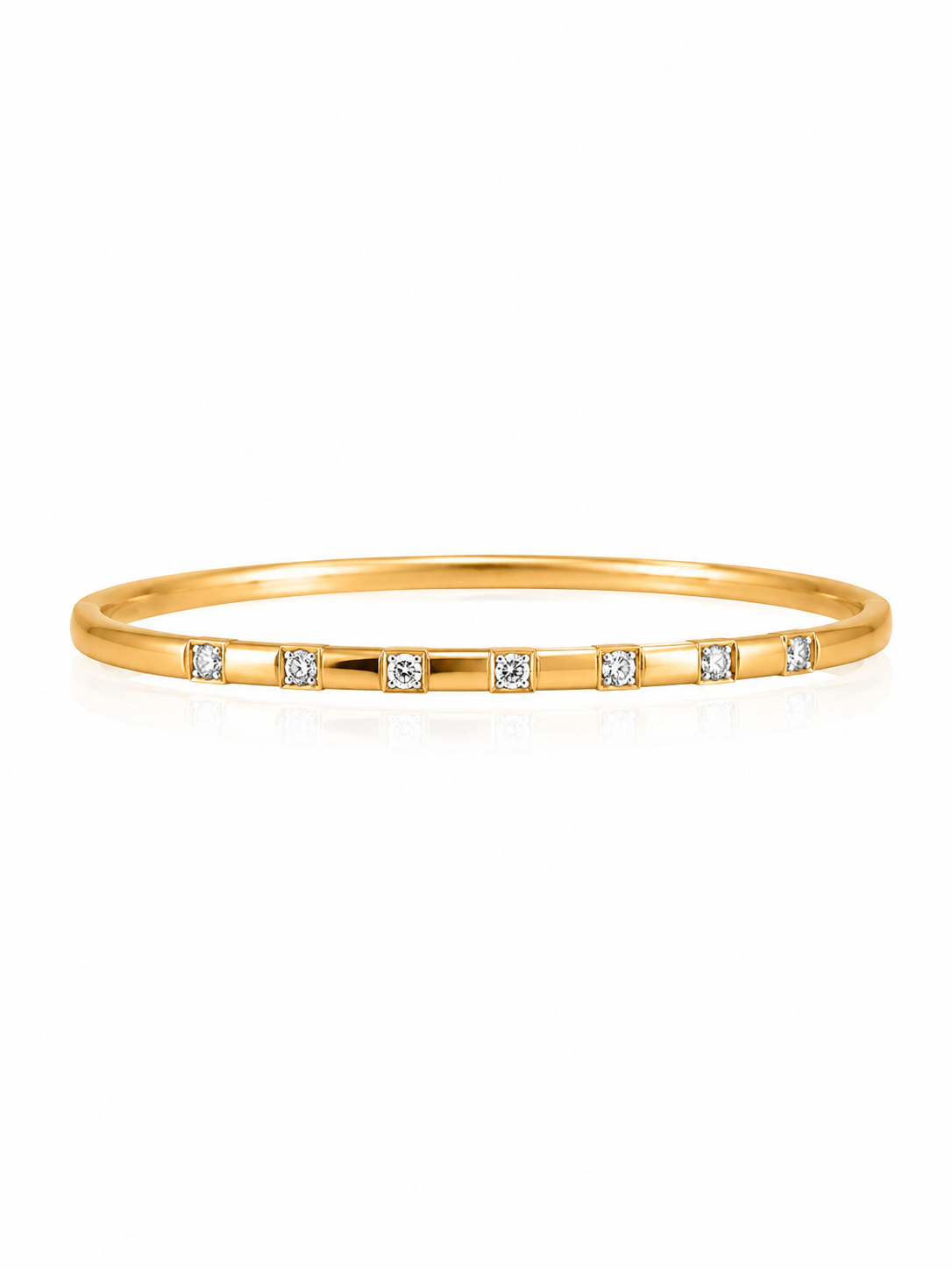 Gold Multiple Stone Studded Bangle Bracelet
