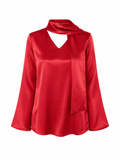 Dilruba Kurti Red Satin Short Kurti with Scarf