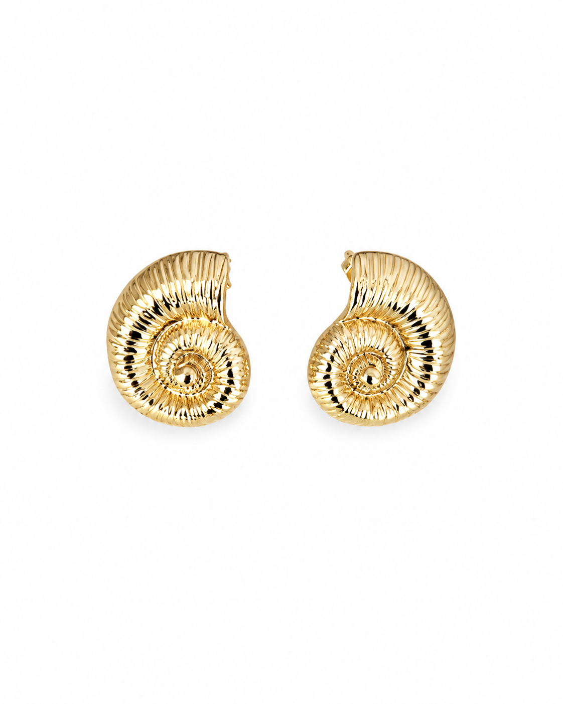 Gold Snail Shell Earrings