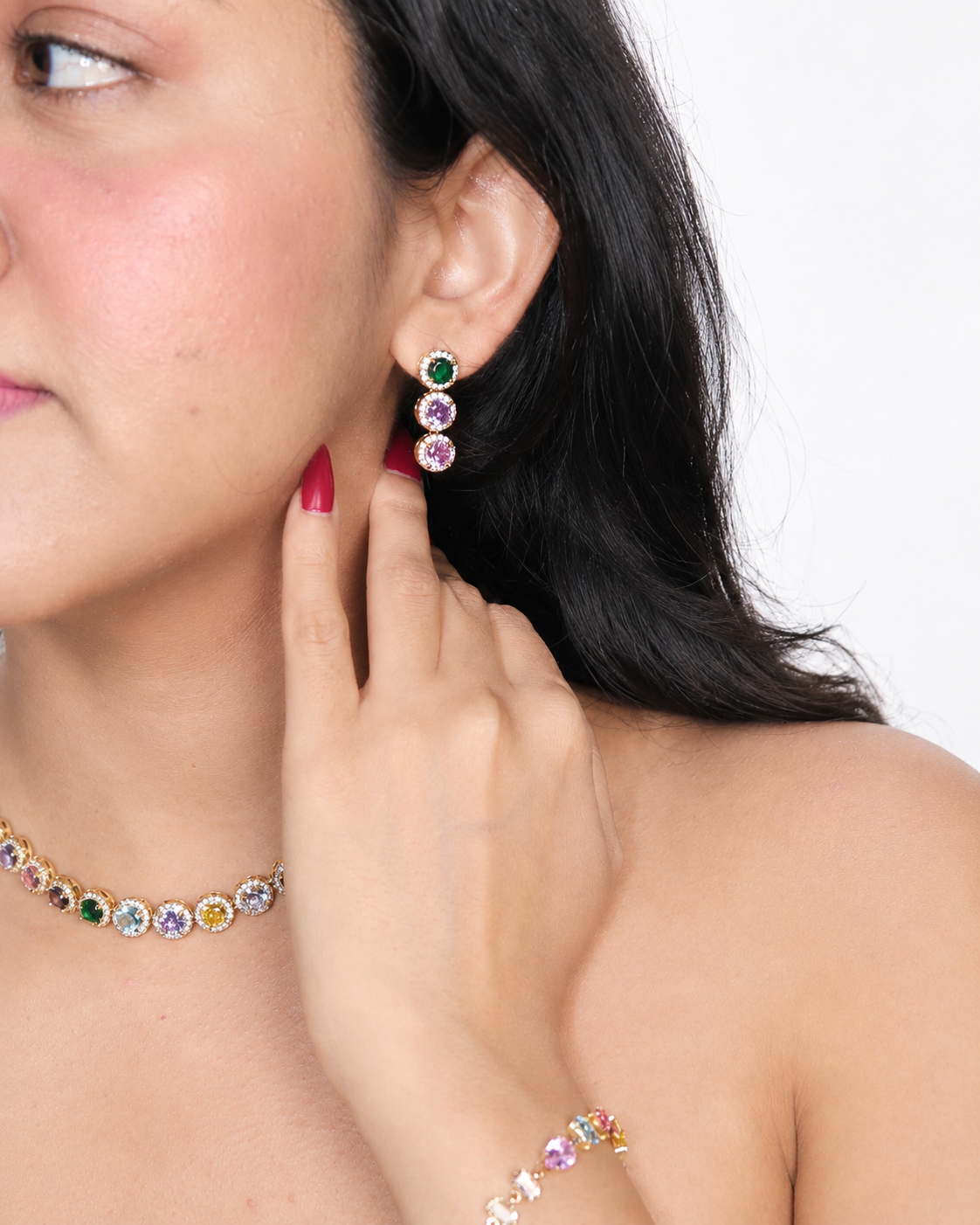 Luxelle Multicolour Drop Earrings