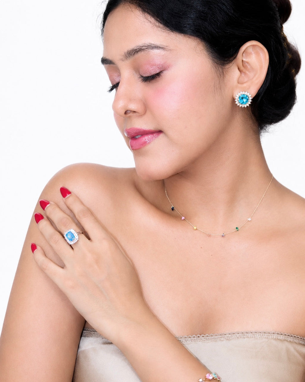 Oceana Ocean Blue Stud Earrings
