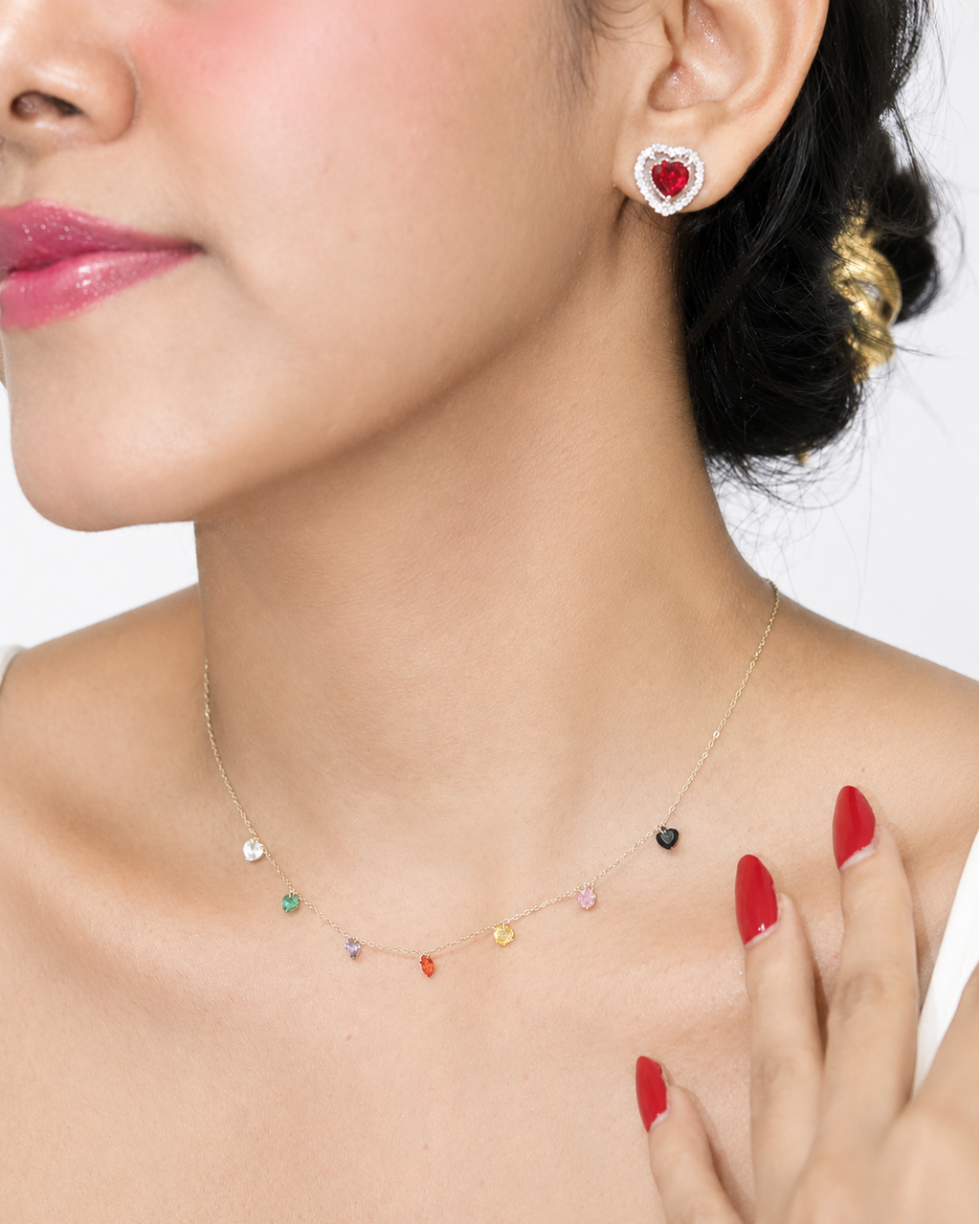 Valerie Red Heart Earrings