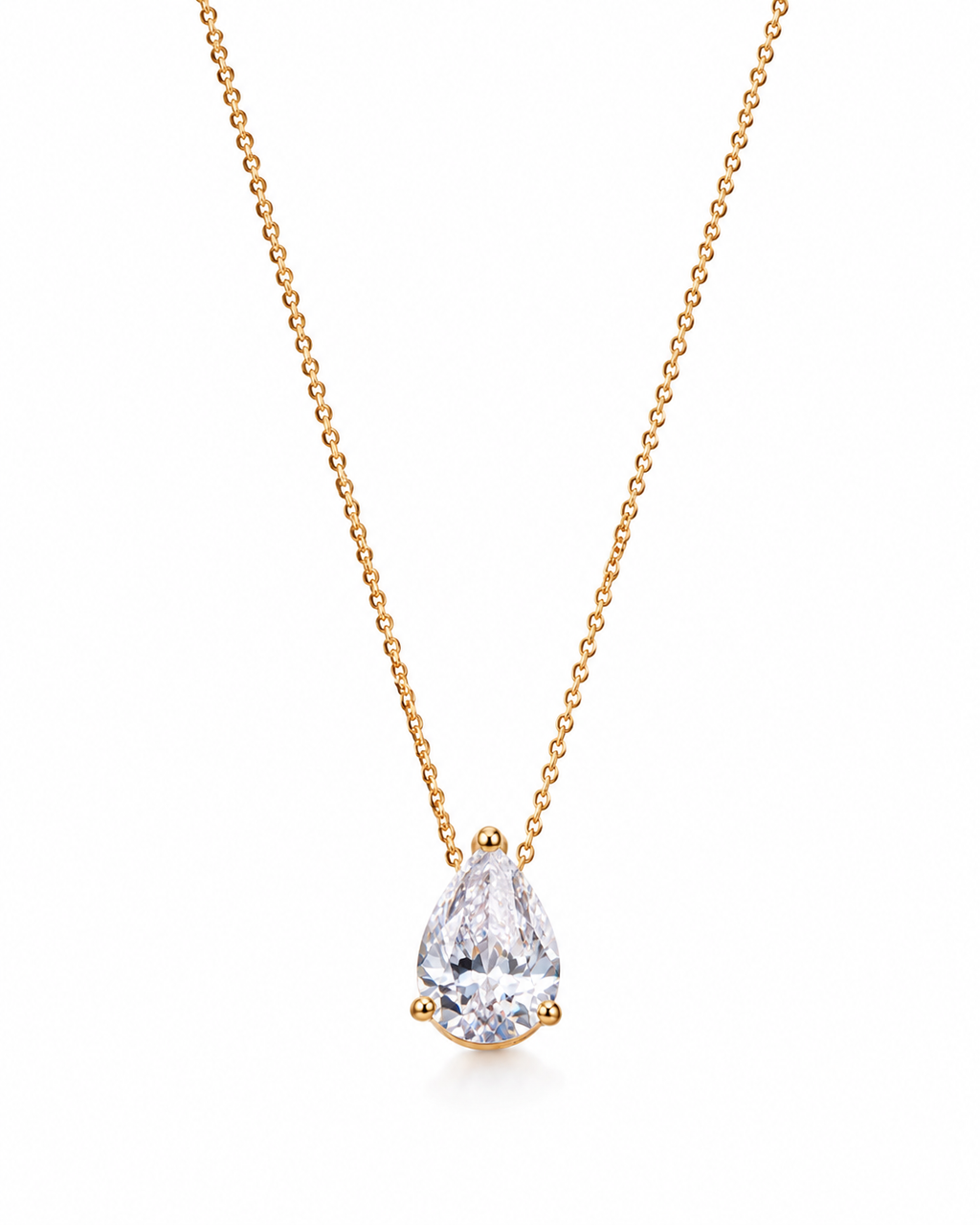 Pear Diamond Necklace