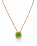 Fern Green Square Pendant Necklace