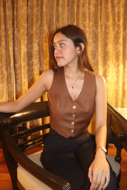 Chocolate Brown Waistcoat