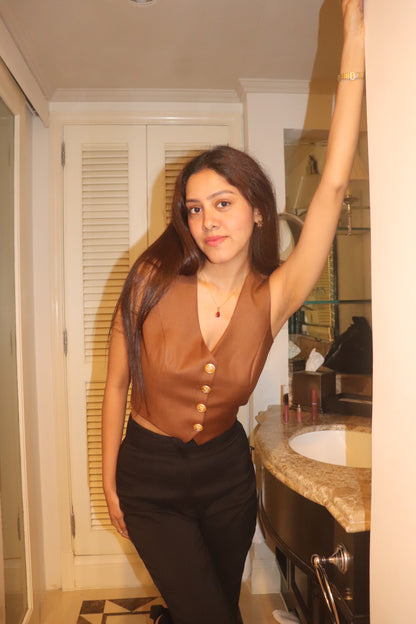 Chocolate Brown Waistcoat