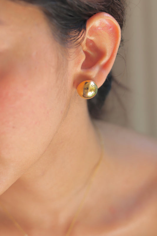 Gold Dome Earrings