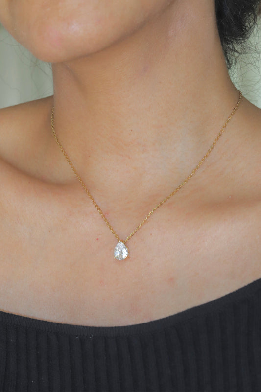 Pear Diamond Necklace