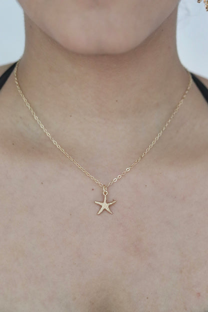 Gold Starfish Necklace