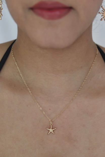 Gold Starfish Necklace