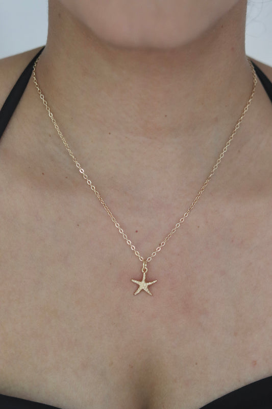 Gold Starfish Necklace