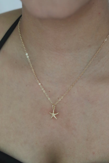 Gold Starfish Necklace