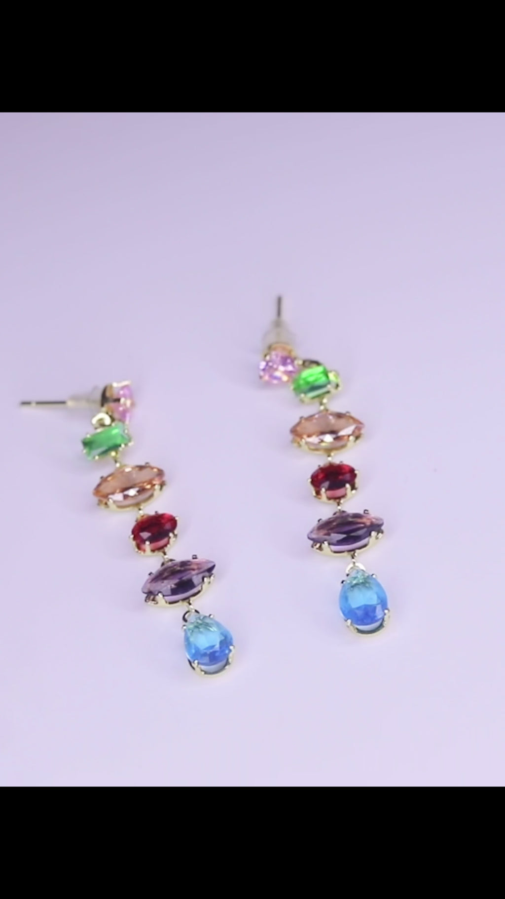 Elira Multicolour Stone Dangle Earrings
