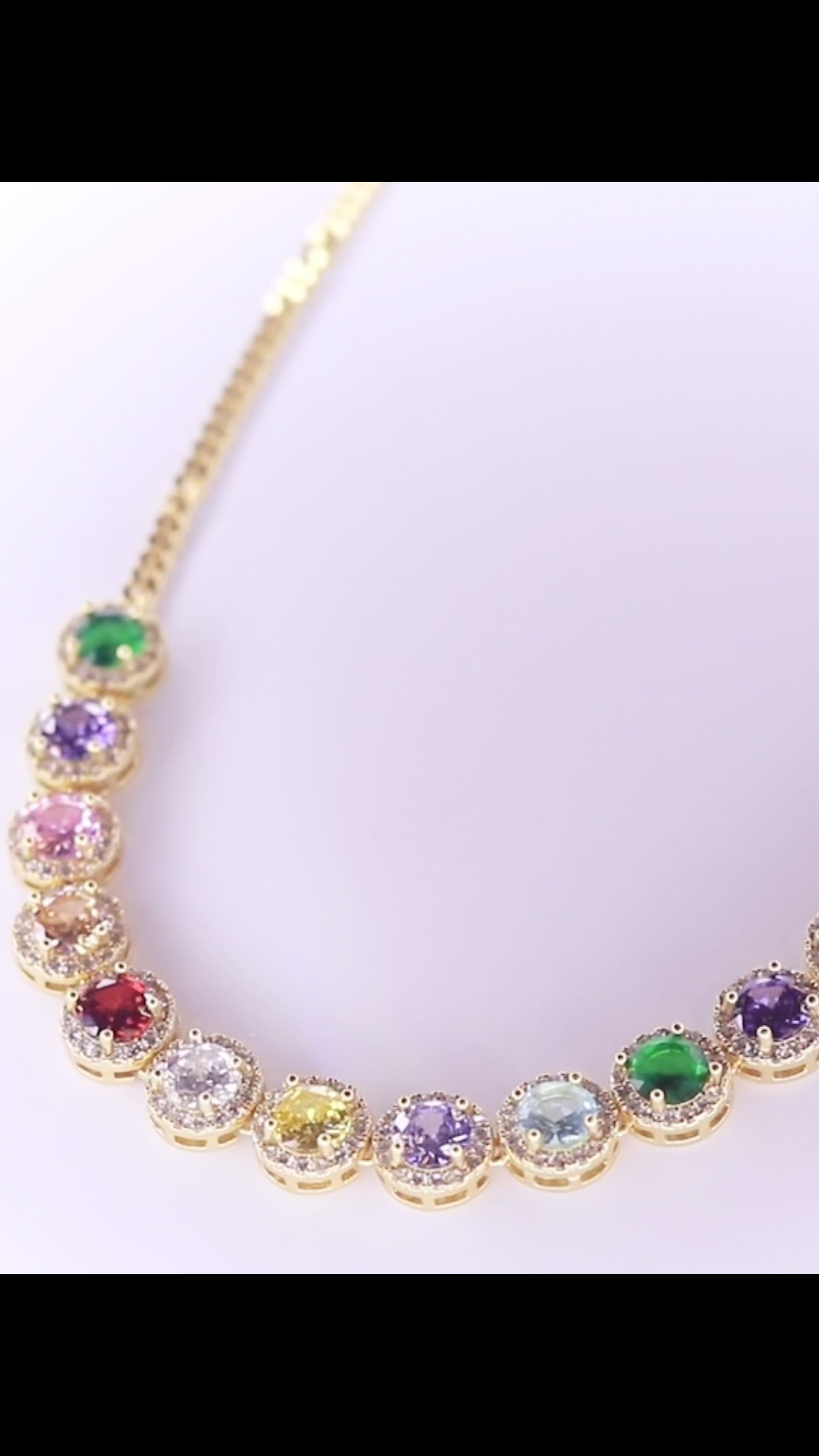 Luxelle Multicolour Halo Statement Necklace