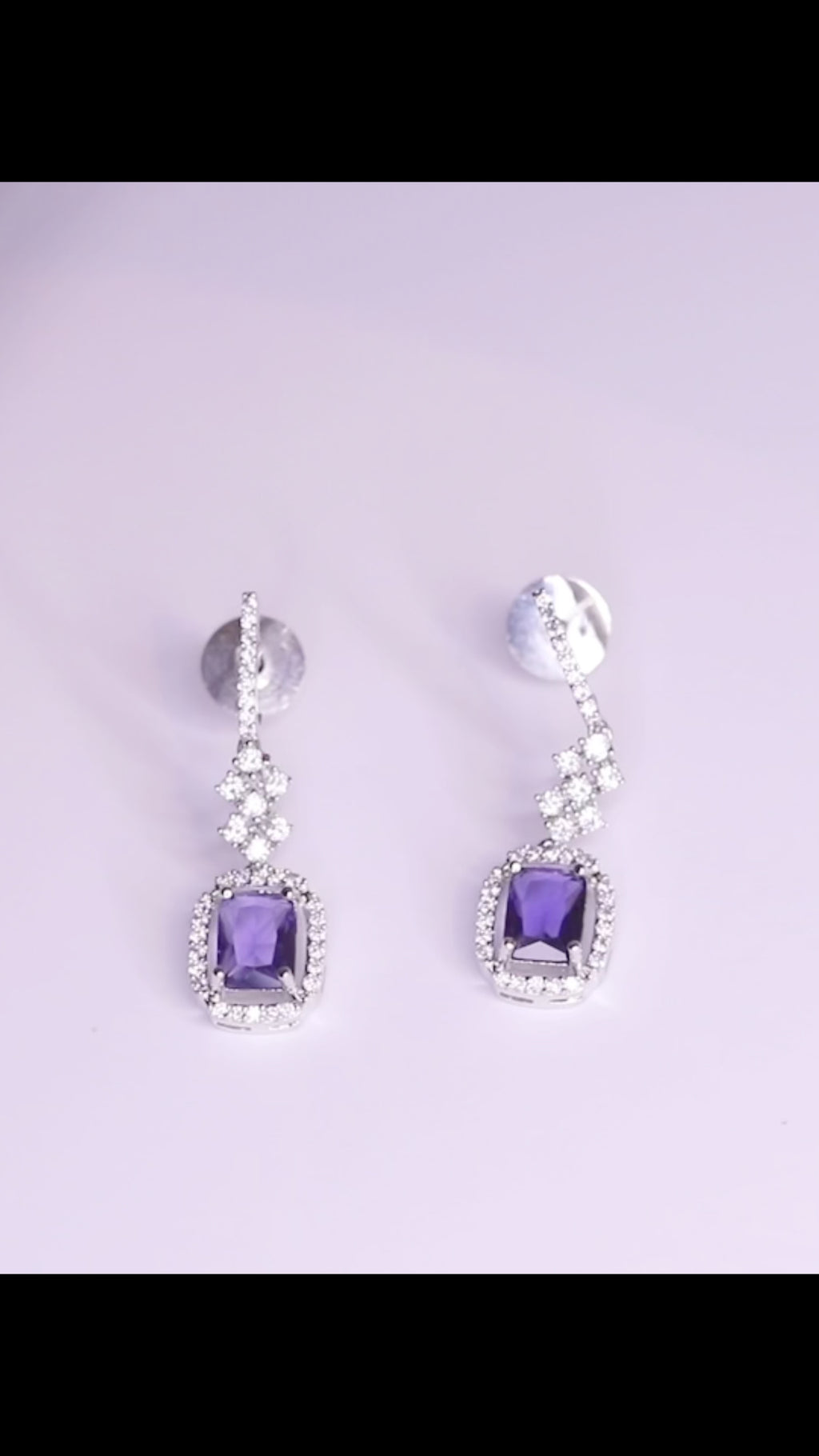 Liora Purple Drop Earrings