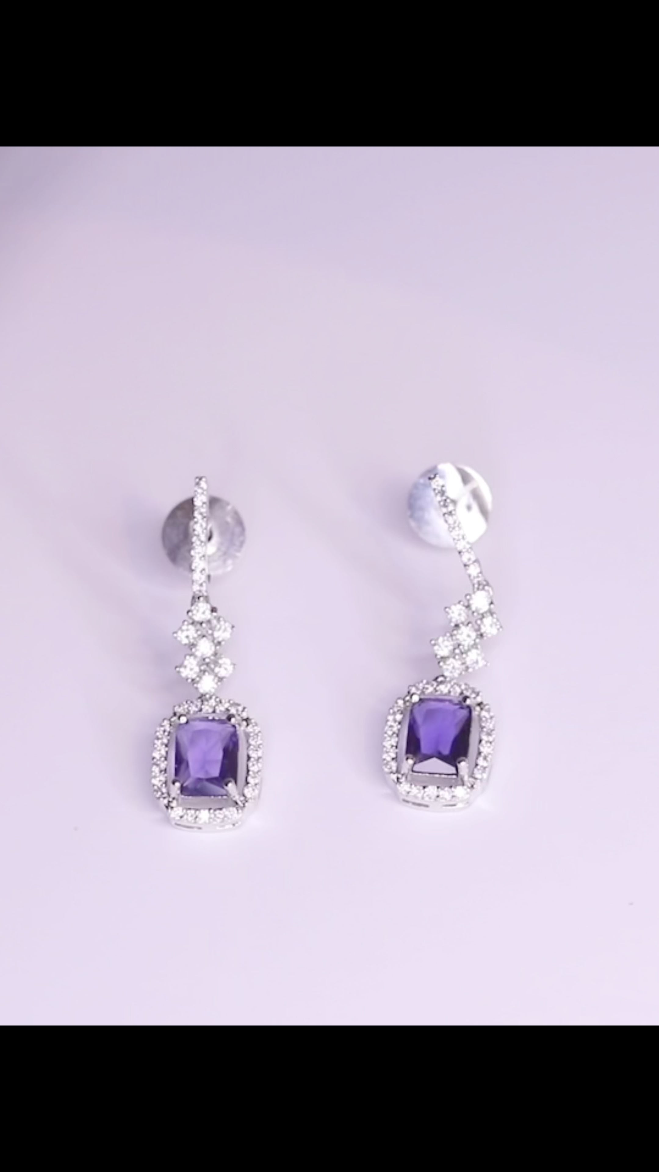 Liora Purple Drop Earrings