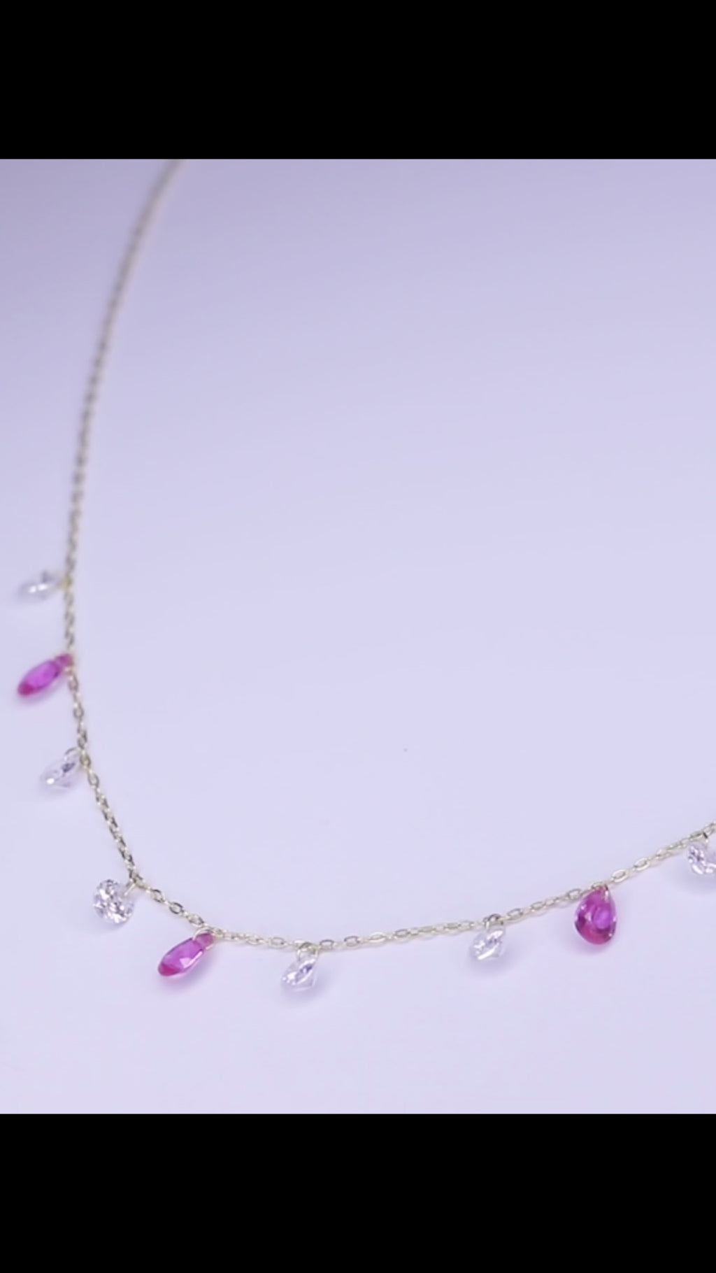 Aveline Pink & White Charm Necklace