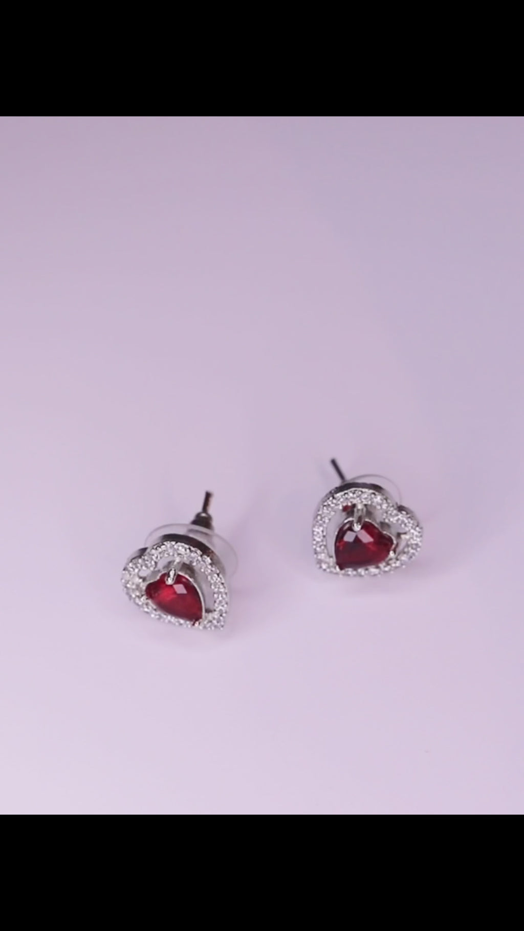Valerie Red Heart Earrings